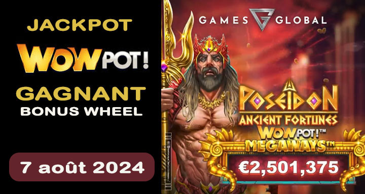 Jackpot WowPot bonus gagnant en 2024